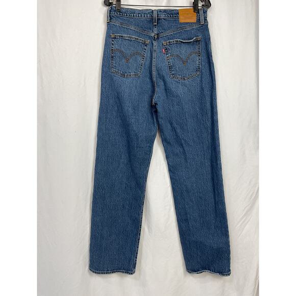 Levi'S 'Ribcage' Blue Cotton Full Length Denim Jean Size 31 - Picture 3 of 5